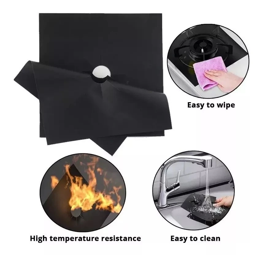 Protector de estufa antiadherente – Set x4 unidades | Cocina limpia y segura